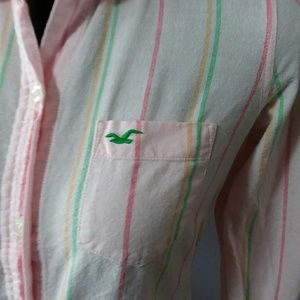 Hollister striped button up